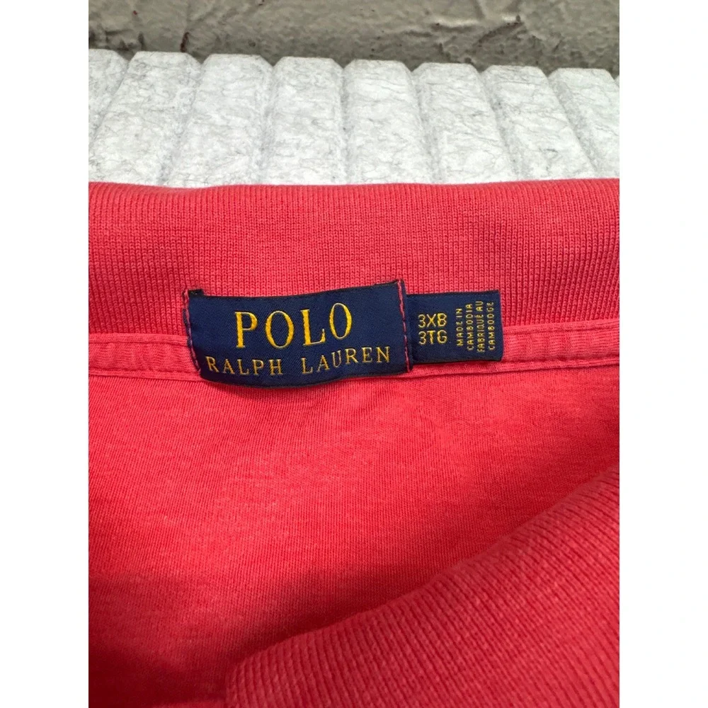 Polo‎ Ralph Lauren Mens 3XB Red Short Sleeve Pony Logo Polo Shirt Big & Tall